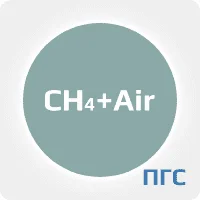 ГСО ПГС 1 разряд метан 0,5 % в воздухе в стальном баллоне 4-5 л. вентиль латунь DIN6